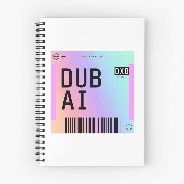 Item preview, Dubai Boarding Pass DXB Rainbow Gradient designed and sold by lukassfr.