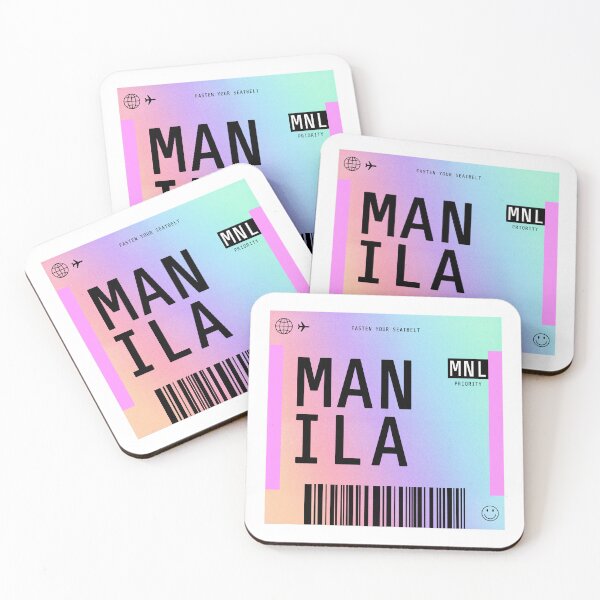 Item preview, Manila Boarding Pass MNL Rainbow Gradient designed and sold by lukassfr.