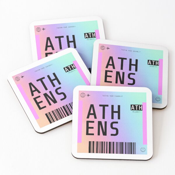 Item preview, Athens Boarding Pass ATH Rainbow Gradient designed and sold by lukassfr.
