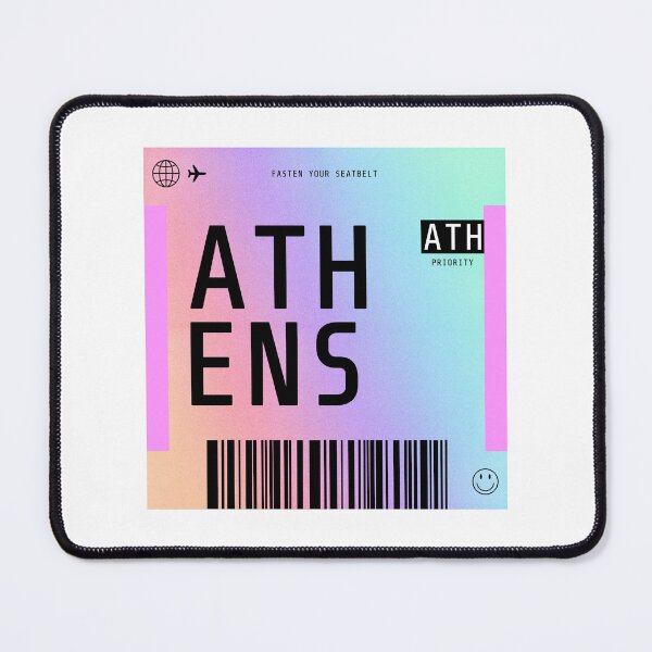 Item preview, Athens Boarding Pass ATH Rainbow Gradient designed and sold by lukassfr.