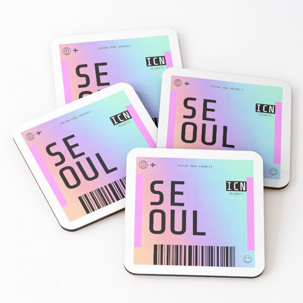 Item preview, Seoul Boarding Pass ICN Rainbow Gradient designed and sold by lukassfr.