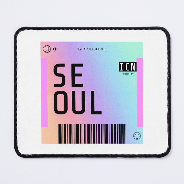 Item preview, Seoul Boarding Pass ICN Rainbow Gradient designed and sold by lukassfr.