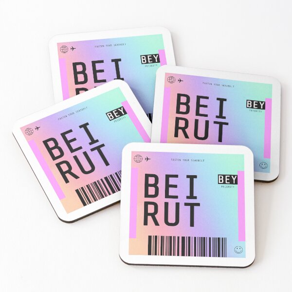 Item preview, Beirut Boarding Pass BEY Rainbow Gradient designed and sold by lukassfr.