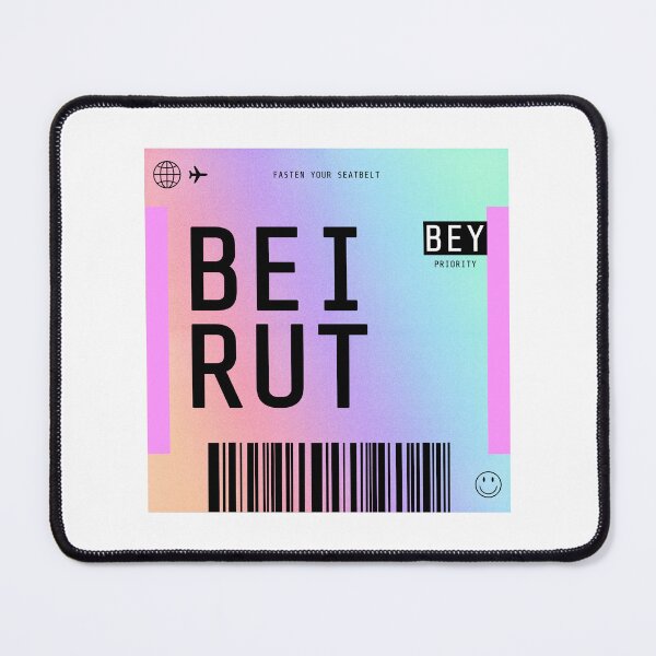 Item preview, Beirut Boarding Pass BEY Rainbow Gradient designed and sold by lukassfr.