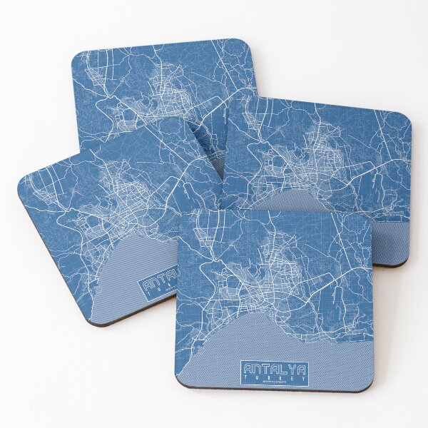Item preview, Antalya City Map of Turkey - Blueprint designed and sold by deMAP.
