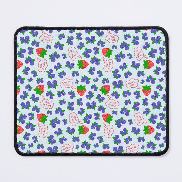 Item preview, Silly Fruits Kawaii Strawberries and Blueberries Why So Blue? designed and sold by KrisInStitches.