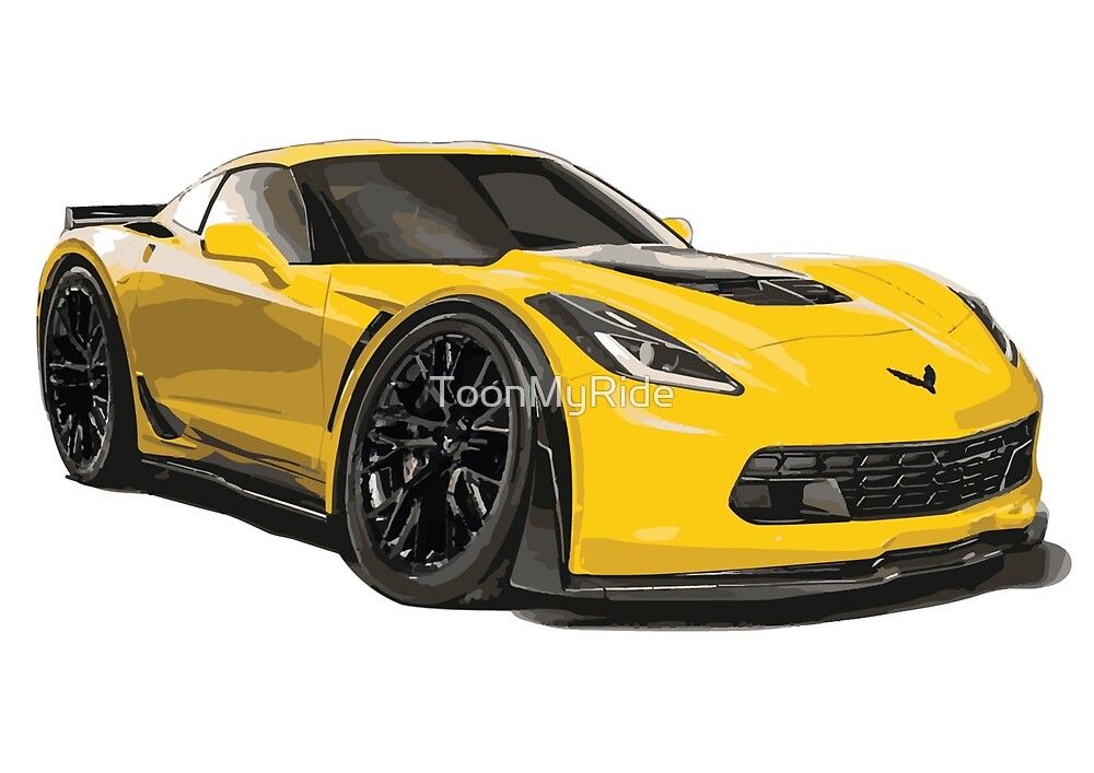 “Corvette Z06 CarToon” by ToonMyRide | Redbubble