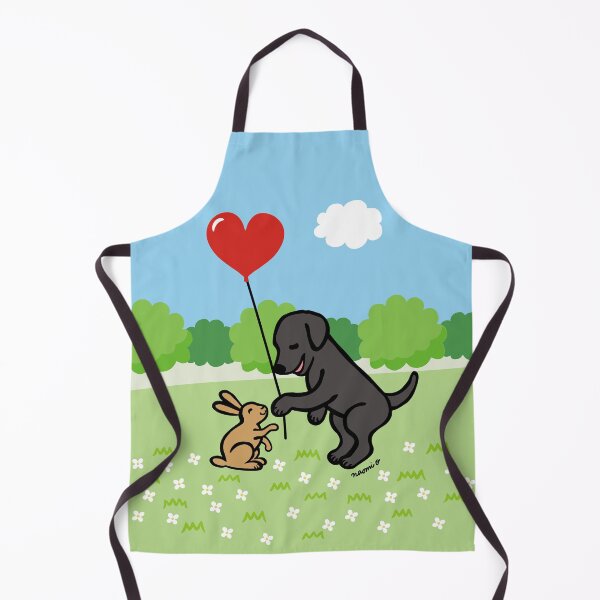 Item preview, Black Labrador and Rabbit Friend designed and sold by HappyLabradors.