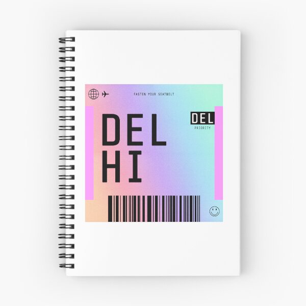 Item preview, Delhi Boarding Pass DEL Rainbow Gradient designed and sold by lukassfr.