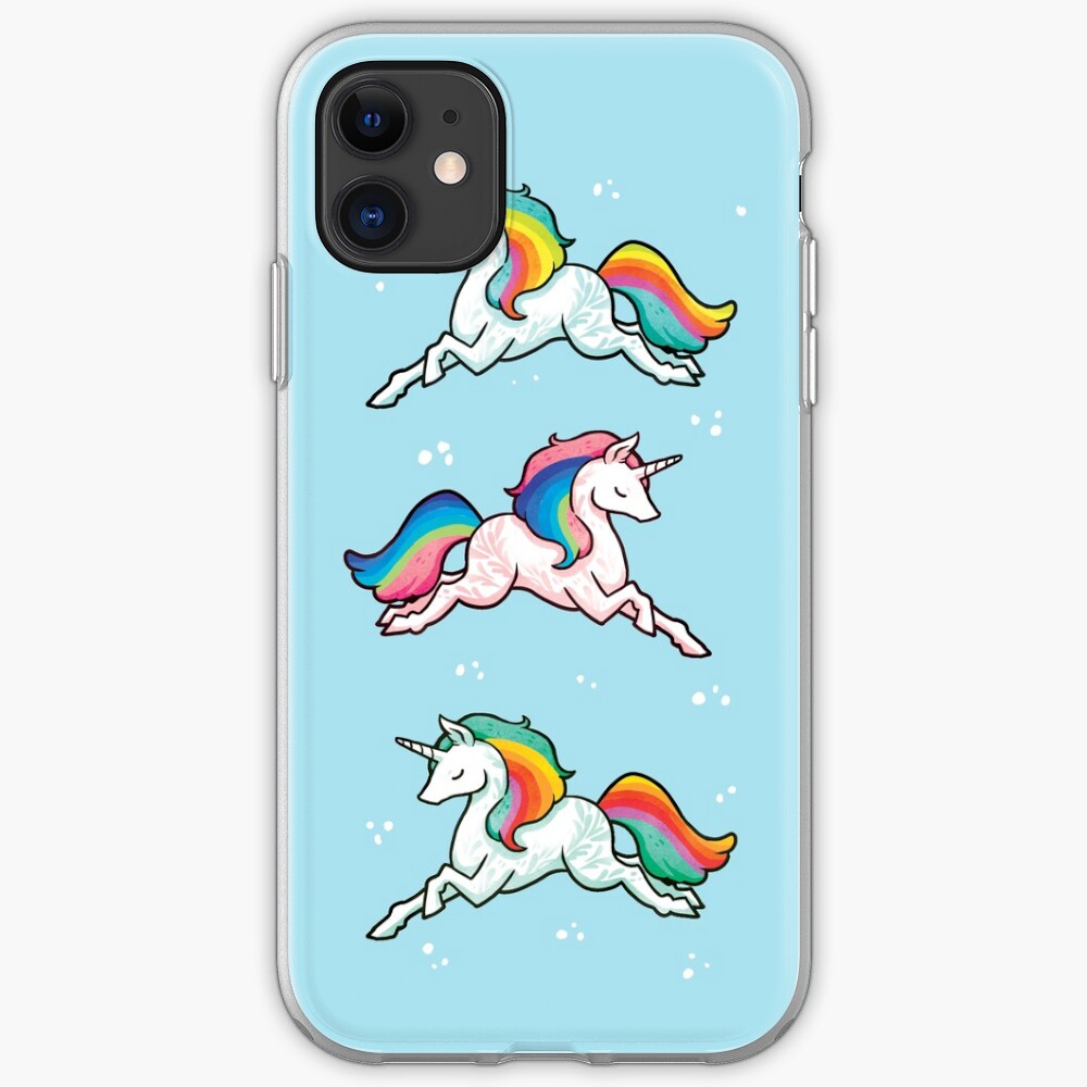 "Rainbow Unicorns " iPhone Case & Cover by michelledraws Redbubble