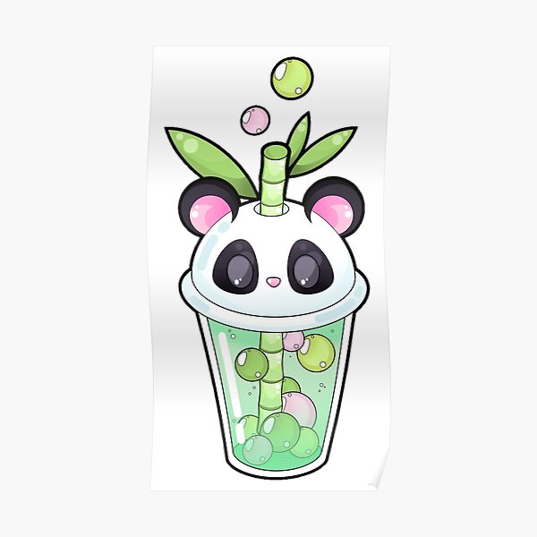 "Panda Bubble Tea" Poster by erinaugusta Redbubble