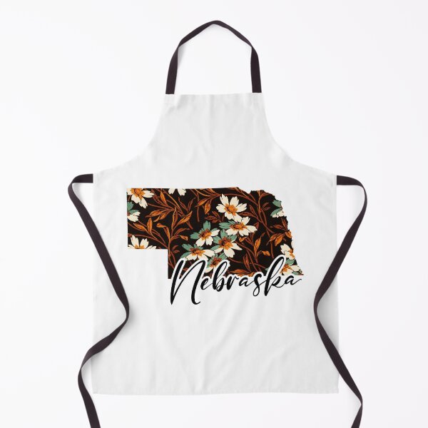 Item preview, Floral Map of USA States Nebraska - Map of Nebraska designed and sold by AmethystMurad.