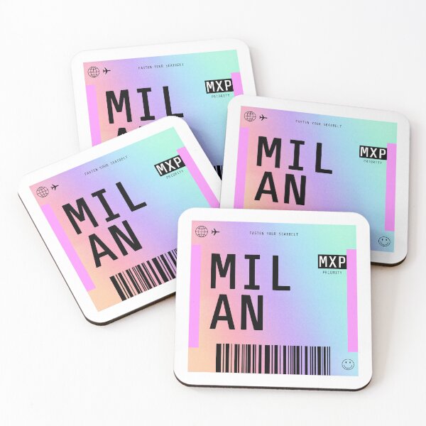 Item preview, Milan Boarding Pass MXP Rainbow Gradient designed and sold by lukassfr.