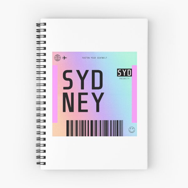 Item preview, Sydney Boarding Pass SYD Rainbow Gradient designed and sold by lukassfr.