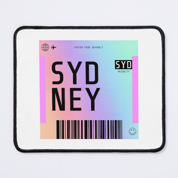 Item preview, Sydney Boarding Pass SYD Rainbow Gradient designed and sold by lukassfr.