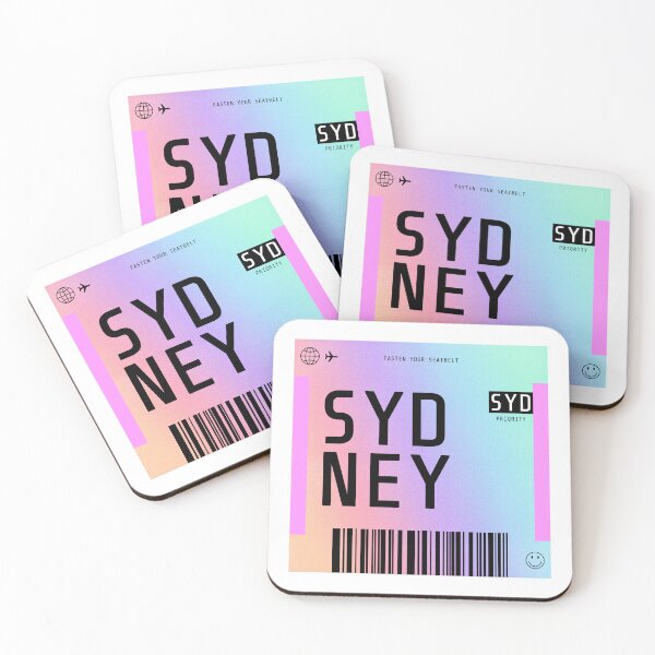 Item preview, Sydney Boarding Pass SYD Rainbow Gradient designed and sold by lukassfr.
