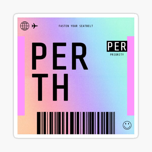 Item preview, Perth Boarding Pass PER Rainbow Gradient designed and sold by lukassfr.