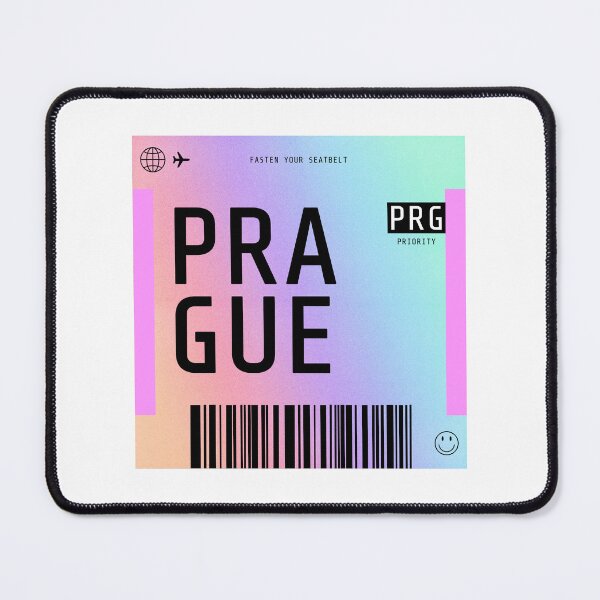 Item preview, Prague Boarding Pass PRG Rainbow Gradient designed and sold by lukassfr.