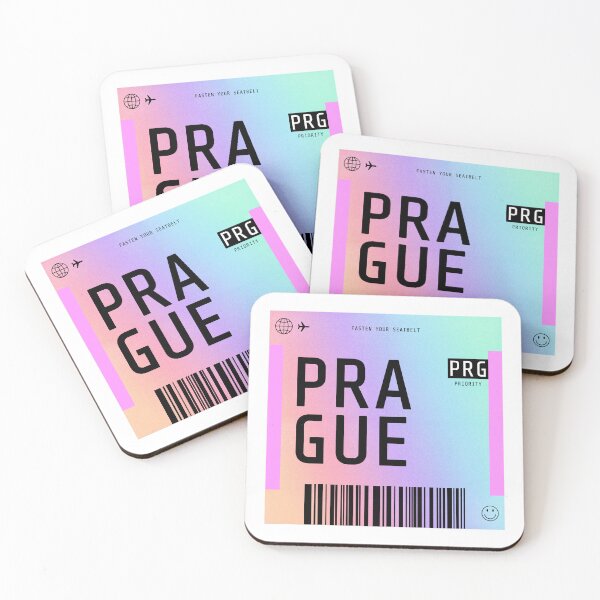 Item preview, Prague Boarding Pass PRG Rainbow Gradient designed and sold by lukassfr.