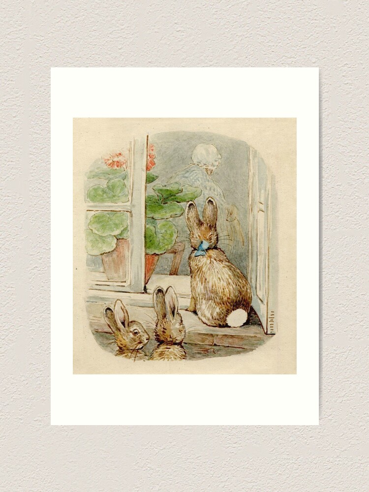 Bunnies in Winter (1890) - Beatrix Potter | Art Print