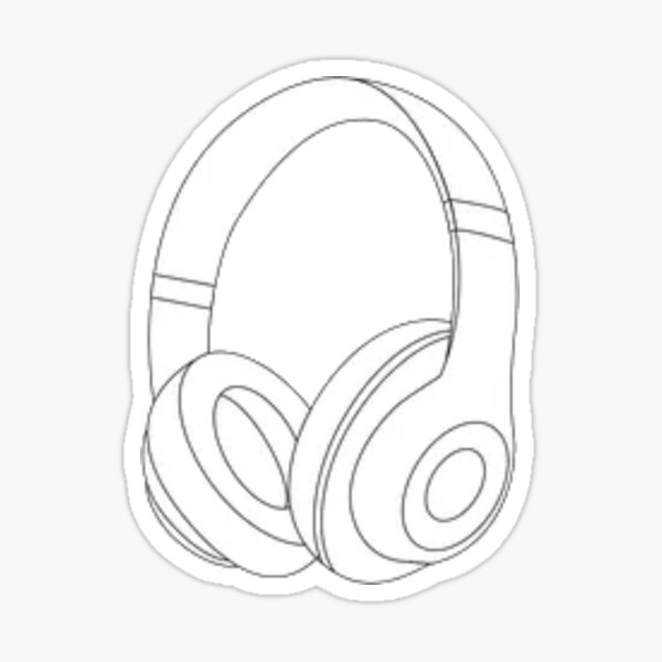 "white headphones aesthetic " Sticker for Sale by nomaes Redbubble