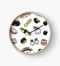 Sushi Characters Pattern Clock