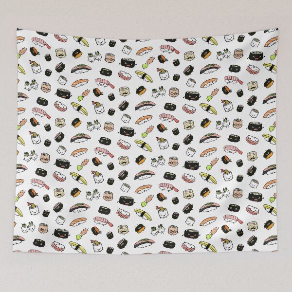 Item preview, Patrón de personajes de sushi lindo designed and sold by Jenn Inashvili.