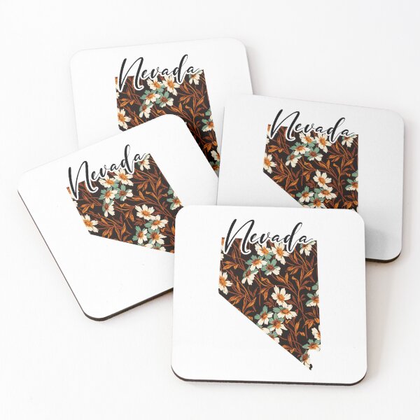 Item preview, Floral Map of USA States Nevada - Map of Nevada designed and sold by AmethystMurad.