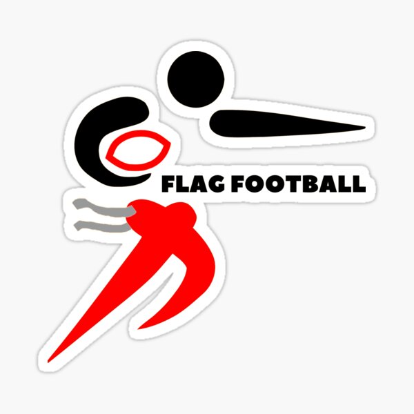 "Flag Football Logo for many purposes with beautiful design" Sticker