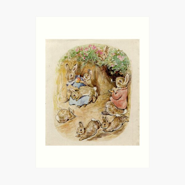 Bunnies in Winter (1890) - Beatrix Potter Art Print for Sale by SALON DES  ARTS