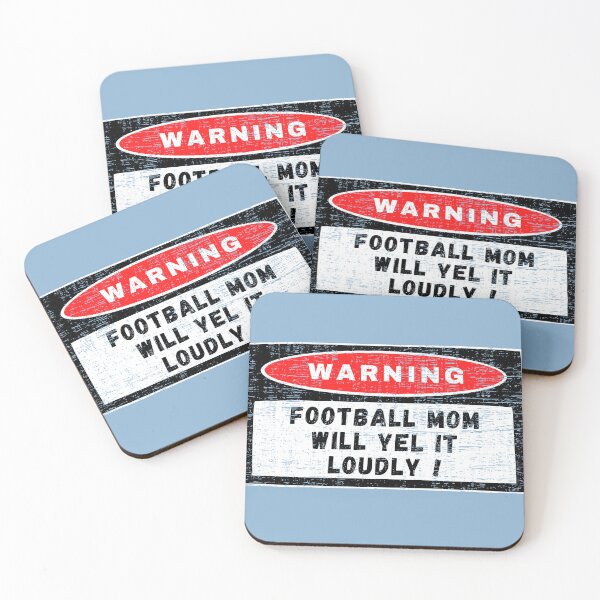 Item preview, Warning Sign - Football mom will yel it loudly! designed and sold by yococo.