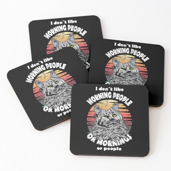 Item preview, I Hate Morning People or Mornings or People Coffee Cat designed and sold by ProMySign.