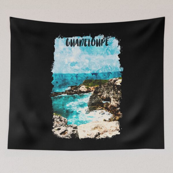 Item preview, Guadeloupe Carribbean city watercolor designed and sold by chrlalexandru.