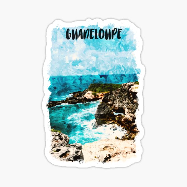 Item preview, Guadeloupe Carribbean city watercolor designed and sold by chrlalexandru.