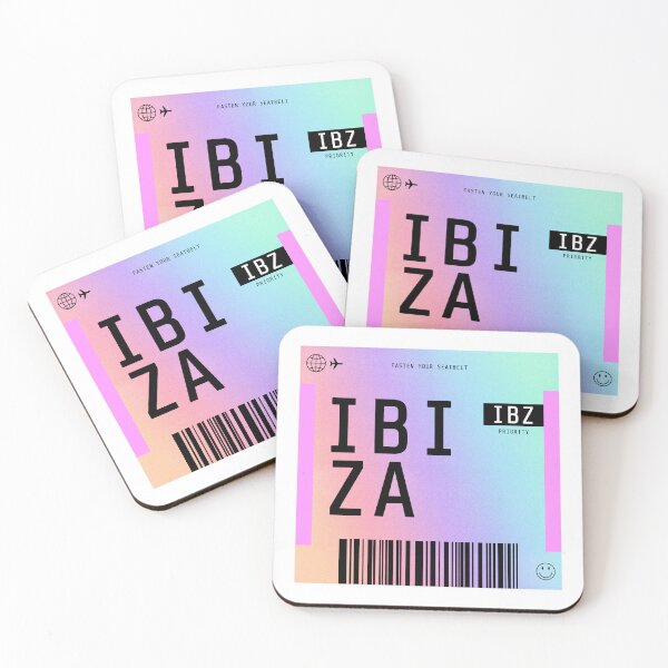 Item preview, Ibiza Boarding Pass IBZ Rainbow Gradient designed and sold by lukassfr.
