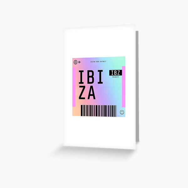 Item preview, Ibiza Boarding Pass IBZ Rainbow Gradient designed and sold by lukassfr.