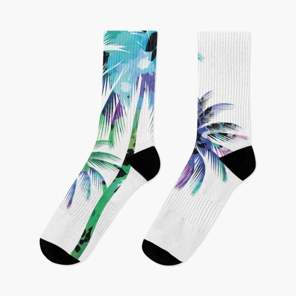 Item preview, Purple Blue Neon Palm Tree  designed and sold by Unaiza Khalid.