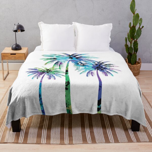 Item preview, Purple Blue Neon Palm Tree  designed and sold by Unaiza Khalid.