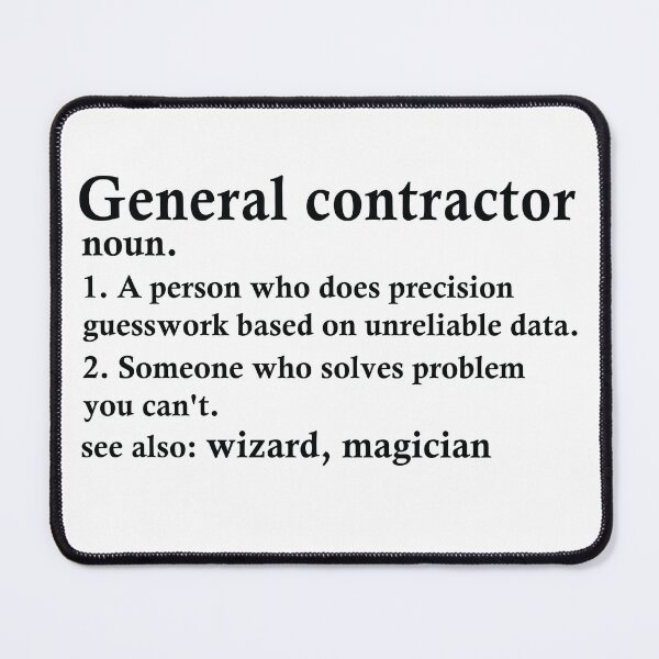 Item preview, General Contractor Funny Definition designed and sold by woodesigner.