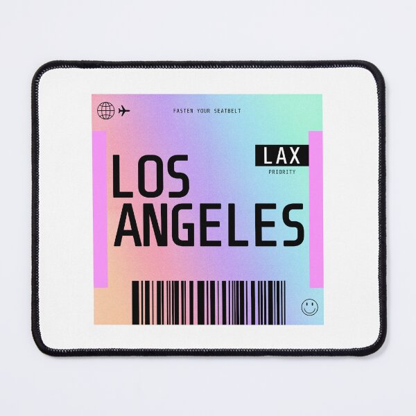 Item preview, Los Angeles Boarding Pass LAX Rainbow Gradient designed and sold by lukassfr.