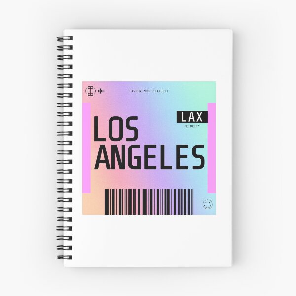 Item preview, Los Angeles Boarding Pass LAX Rainbow Gradient designed and sold by lukassfr.