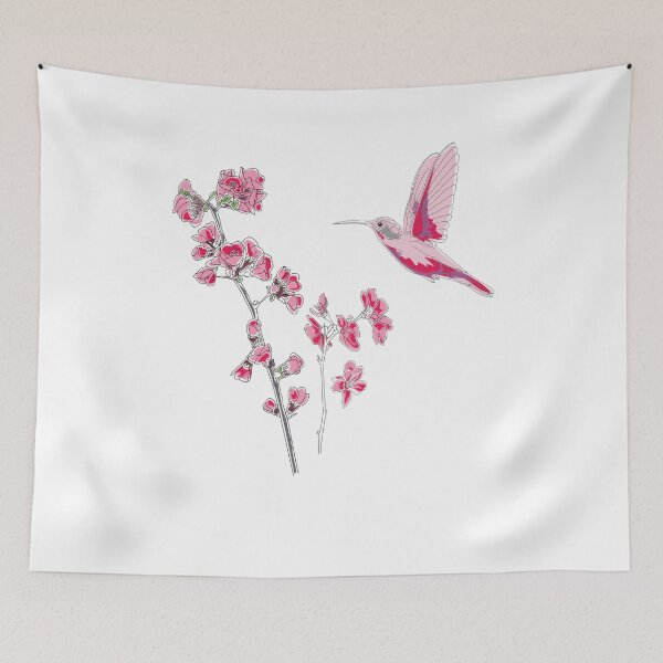 Item preview, Hummingbirds Birding Sakura Cherry Colibri #2322 designed and sold by TheAplus.