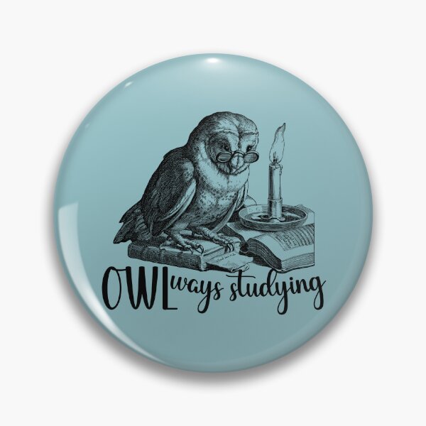 Item preview, Owlways Studying, Retro Owl with Books is Gift for Book lover and Birthdays, Nightbird designed and sold by DiensDesign.