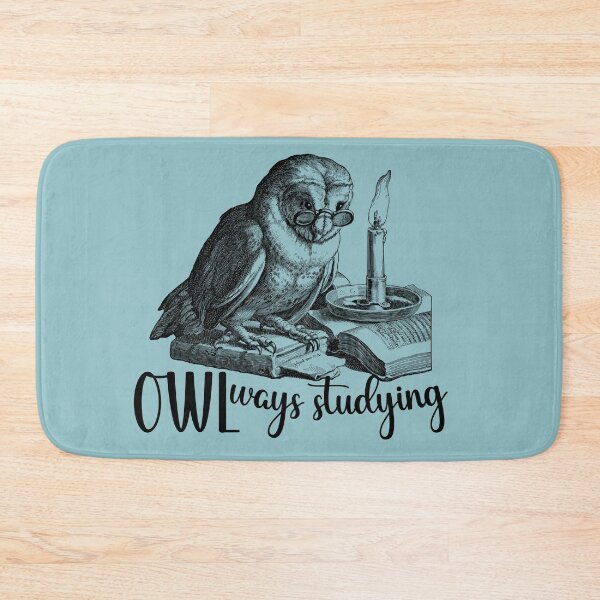 Item preview, Owlways Studying, Retro Owl with Books is Gift for Book lover and Birthdays, Nightbird designed and sold by DiensDesign.