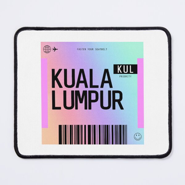 Item preview, Kuala Lumpur Boarding Pass KUL Rainbow Gradient designed and sold by lukassfr.