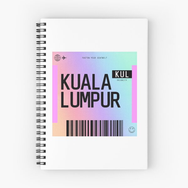 Item preview, Kuala Lumpur Boarding Pass KUL Rainbow Gradient designed and sold by lukassfr.