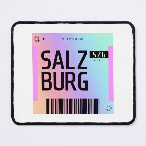 Item preview, Salzburg Boarding Pass SZG Rainbow Gradient designed and sold by lukassfr.
