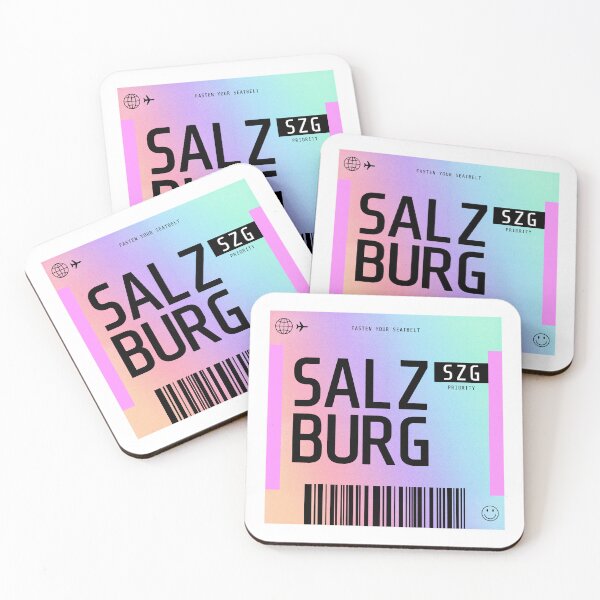 Item preview, Salzburg Boarding Pass SZG Rainbow Gradient designed and sold by lukassfr.