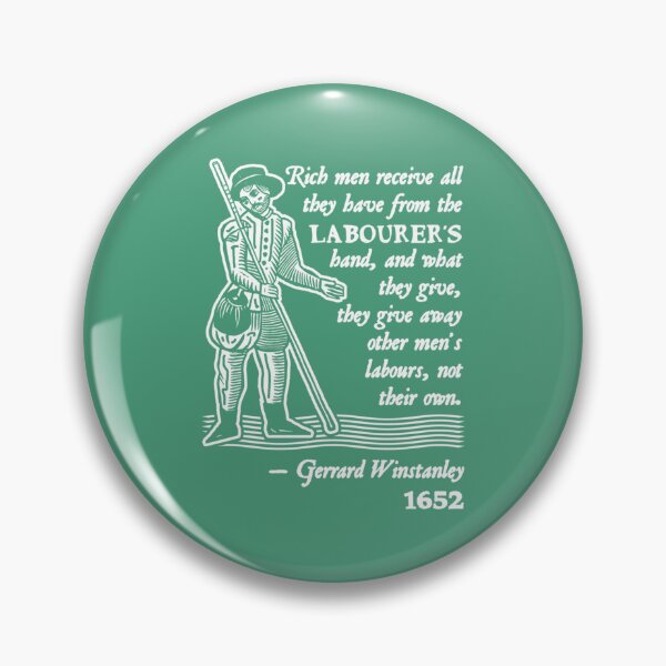 Item preview, Gerrard Winstanley Diggers Quote (White)   designed and sold by CounterShocks.