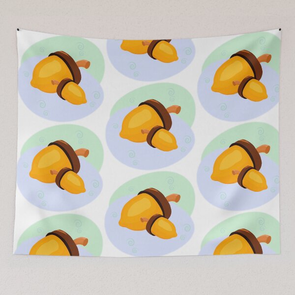 Item preview, Two acorns on a purple and green background designed and sold by Zhanna Lenivaya.